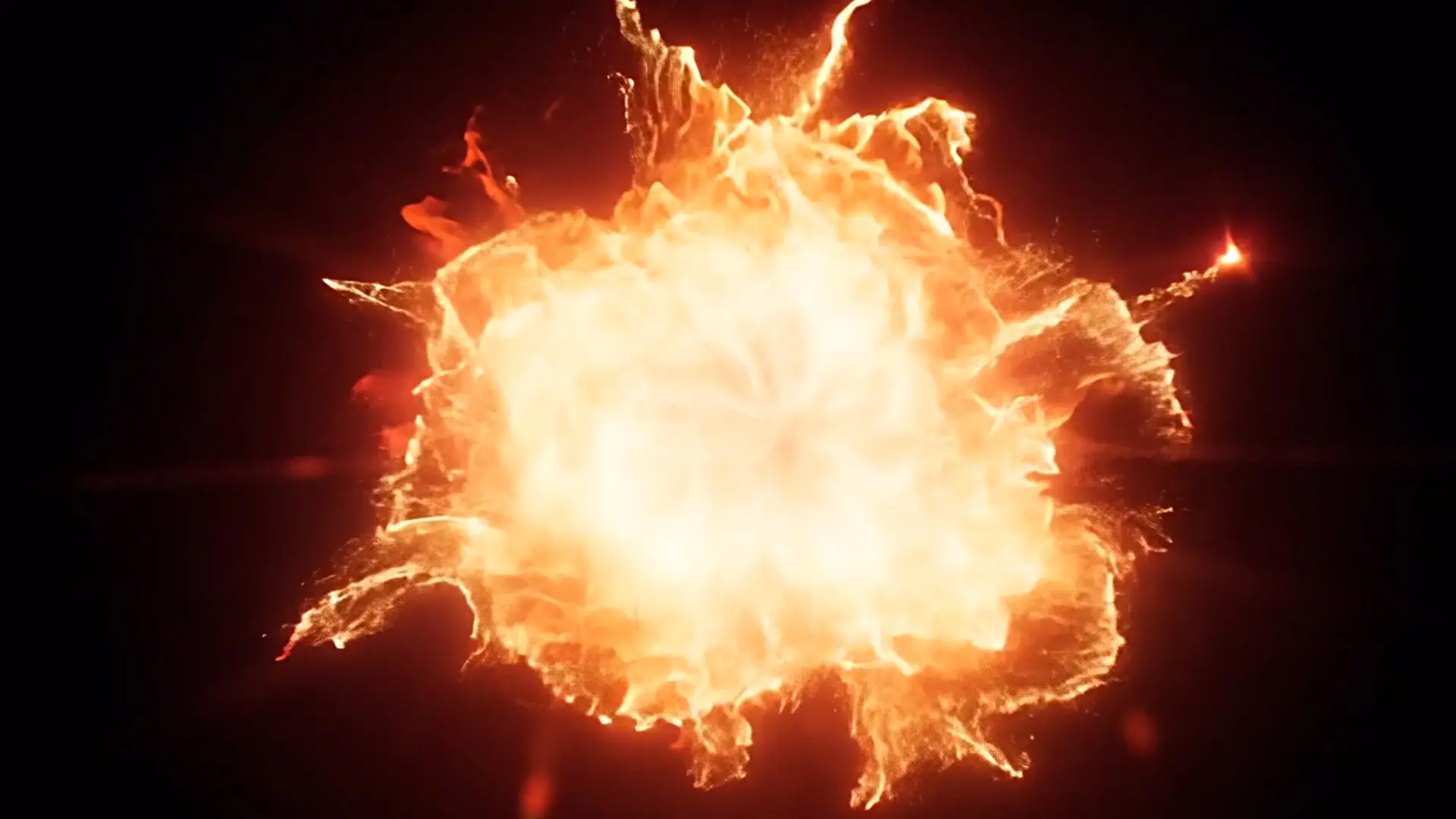 Fiery Burst Transition for Game Trailer Video Projects